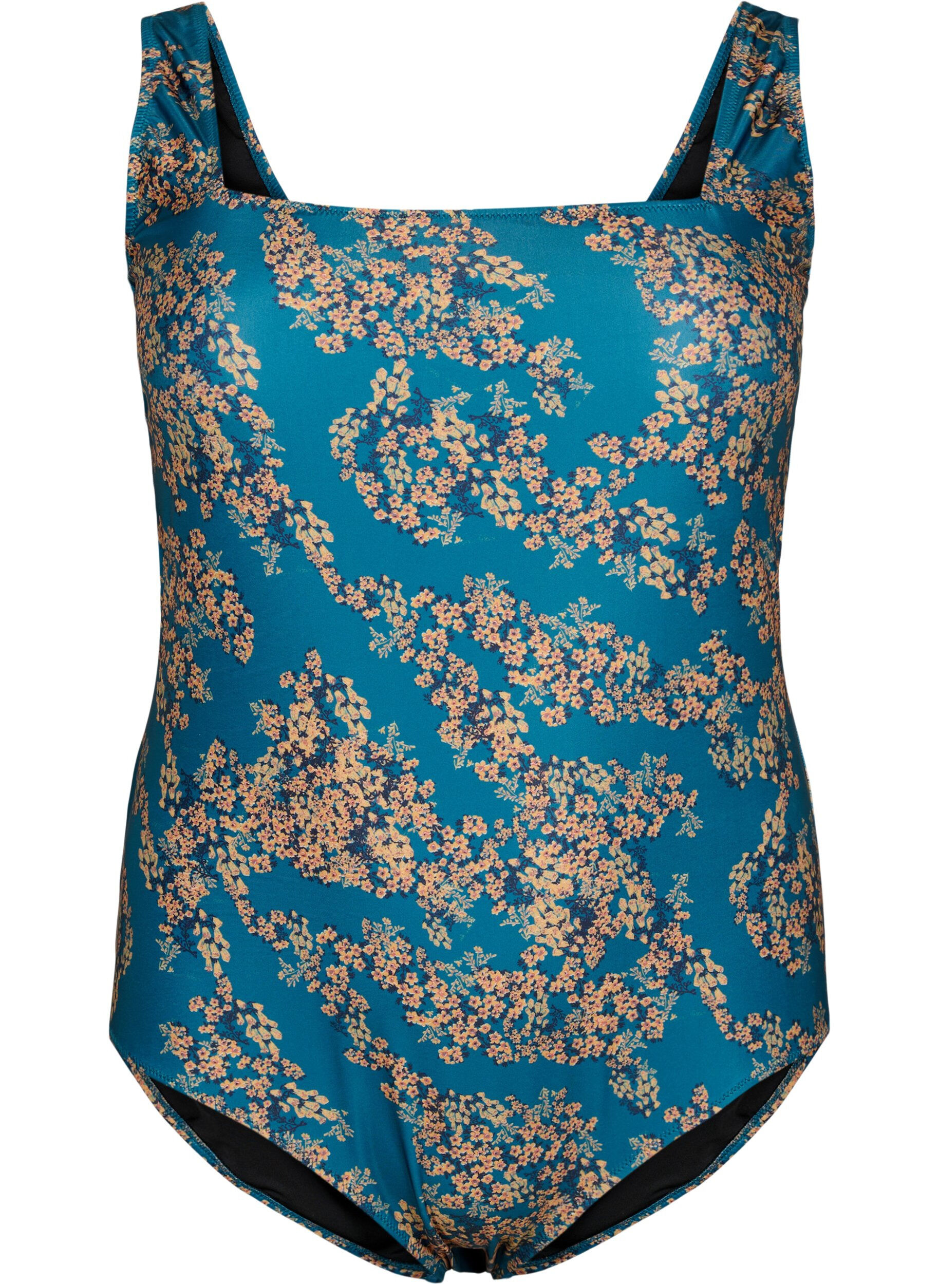 Zizzi Badedragt med blomsterprint, Zebra Flower, Packshot image number 0