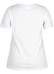 Basis t-shirt med v-hals, Hvid, Packshot image number 1