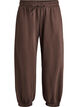 Sweatpants med h&oslash;j talje og lommer, Brun, Packshot image number 0