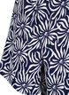 V-hals bluse med blomsterprint, White Blue Flower, Packshot image number 3