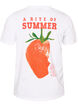 T-shirt i bomuld med print, Hvid, Packshot image number 1