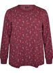 Natbluse med print, M&oslash;rk Bordeaux, Packshot image number 0