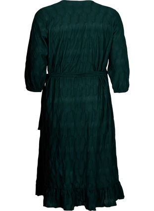 FLASH - Wrap kjole med 3/4 ærmer, Scarab, Packshot image number 1