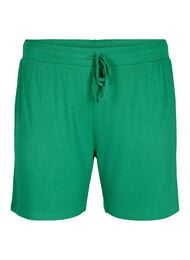 Løstsiddende viskose shorts med rib, Jolly Green