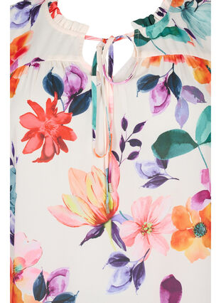 Blomstret top med bindedetalje , Buttercream Flower, Packshot image number 2