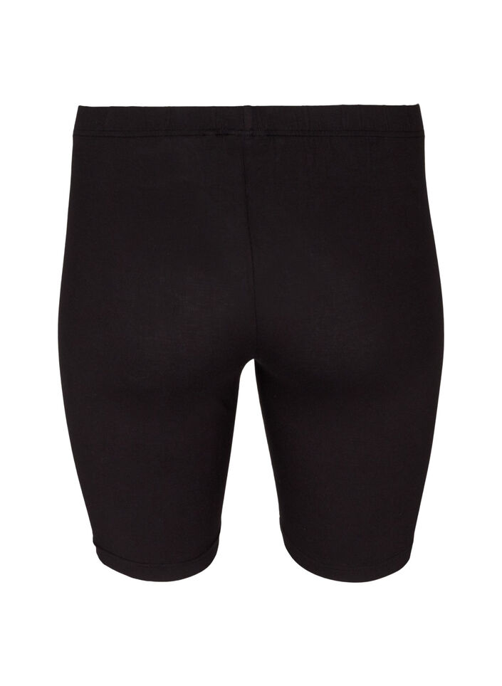 Ensfarvede basis cykelshorts, Sort, Packshot image number 1