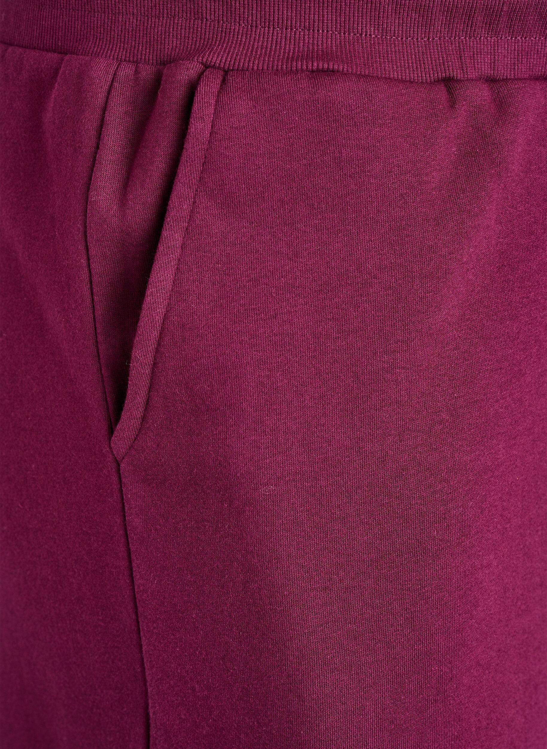 ZizziSweatpants med lommer, M&oslash;rk Bordeaux, Packshot image number 2