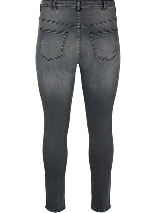 Tætsiddende jeans med sliddetaljer, Grey Denim, Packshot image number 1