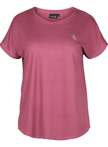 Ensfarvet trænings t-shirt, Violet Quartz, Packshot image number 0