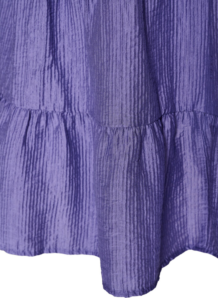 Kjole med struktur og A-form, Lilla, Packshot image number 3