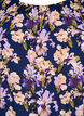 Blomstret viskose bluse med korte ærmer, Small Flower AOP, Packshot image number 2