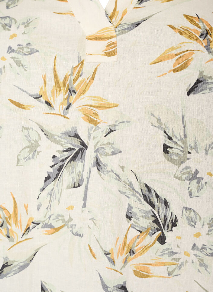 Midikjole i h&oslash;r og viskose med 1/2 &aelig;rmer, Hvid, Packshot image number 2