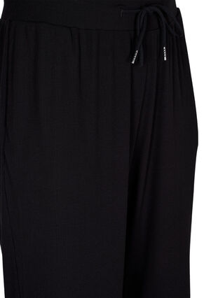 Cropped culotte træningsbukser, Black, Packshot image number 2