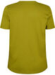 T-shirt i bomuld med tekstbadge, Gr&oslash;n, Packshot image number 1