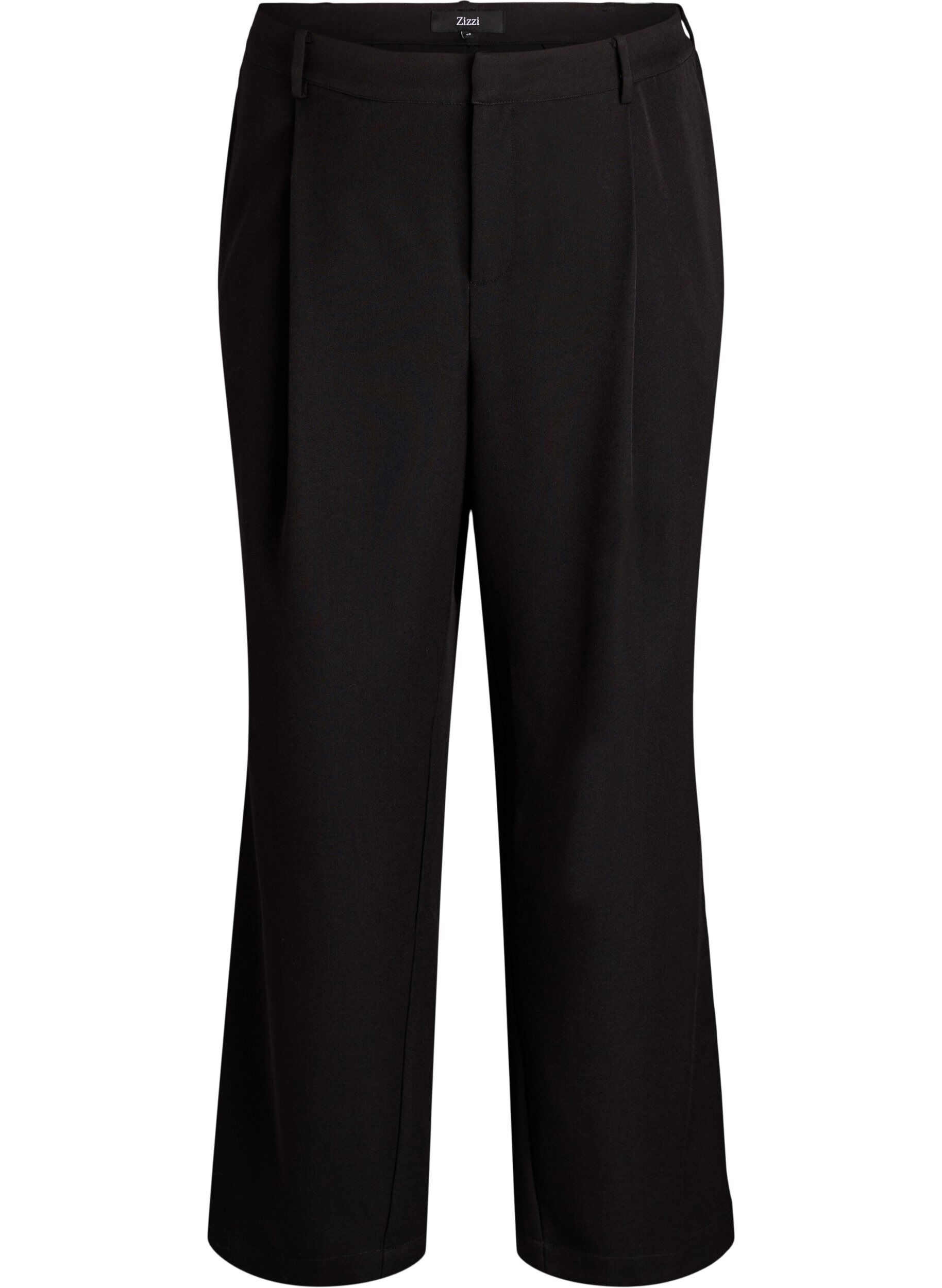 Habitbukser med h&oslash;j talje og lige ben