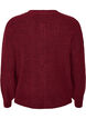 Ribstrikket cardigan med knapper, R&oslash;d, Packshot image number 1