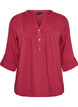 Bluse i bomuldsmusselin med broderi anglaise, R&oslash;d, Packshot image number 0