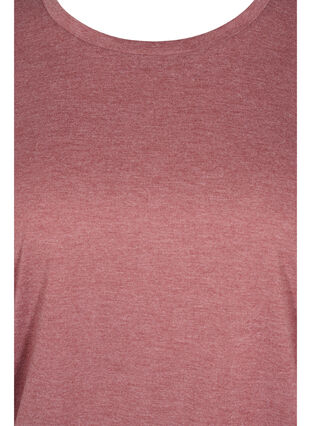 Ensfarvet bluse med 3/4 ærmer, Mahogany Mel, Packshot image number 2