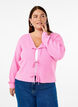 Strikcardigan med bindebånd, Begonia Pink Mel., Model image number 0