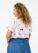 T-shirt i bomuld med hundeprint, Hvid, Model image number 2