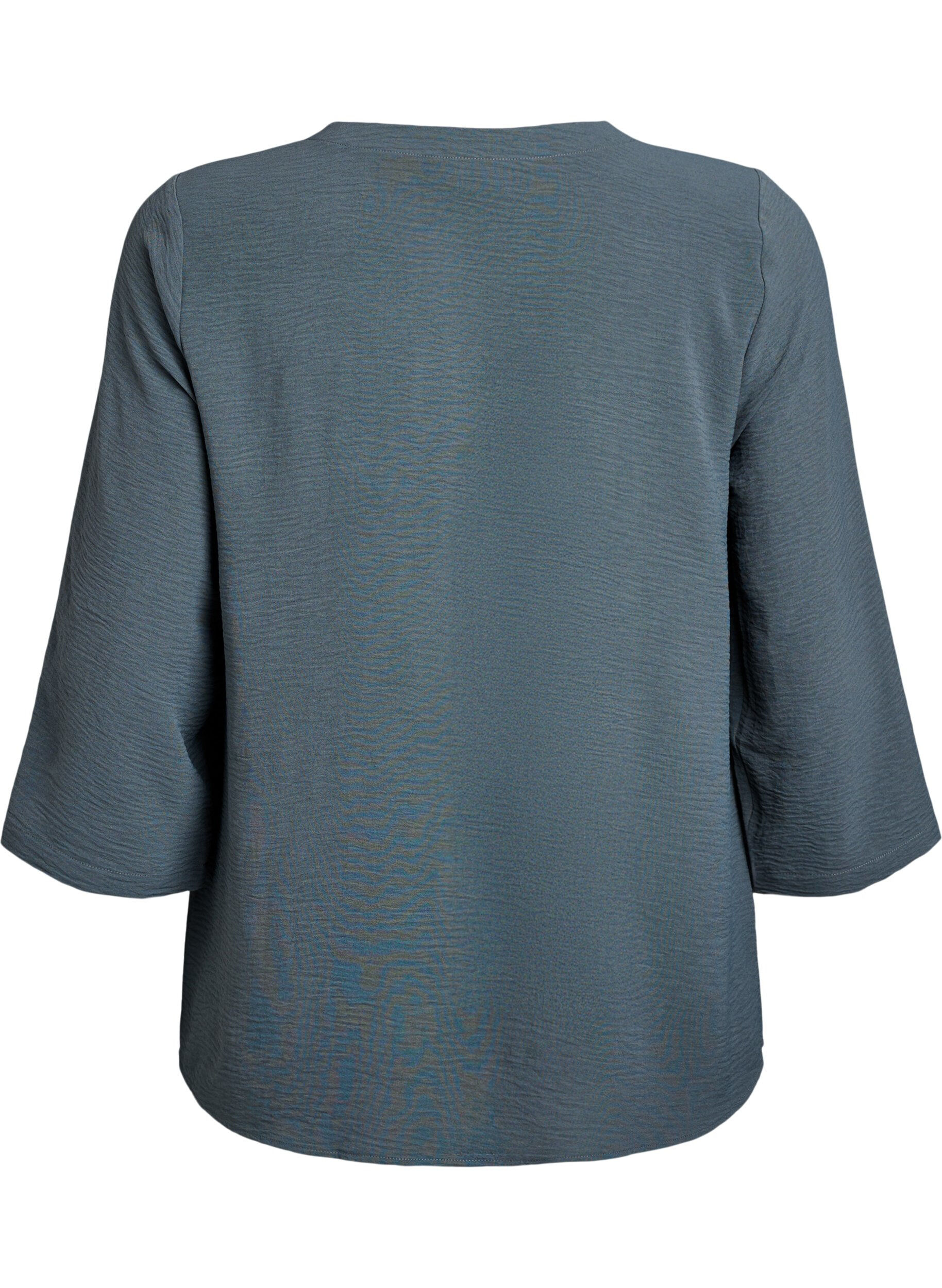ZizziBluse med 3/4 &aelig;rmer, Gr&oslash;n, Packshot image number 1