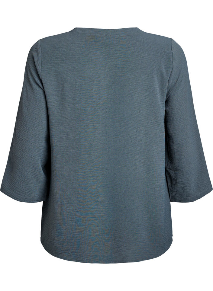 Bluse med 3/4 &aelig;rmer, Gr&oslash;n, Packshot image number 1