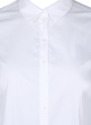 Klassisk skjorte med krave og knapper, Bright White, Packshot image number 2