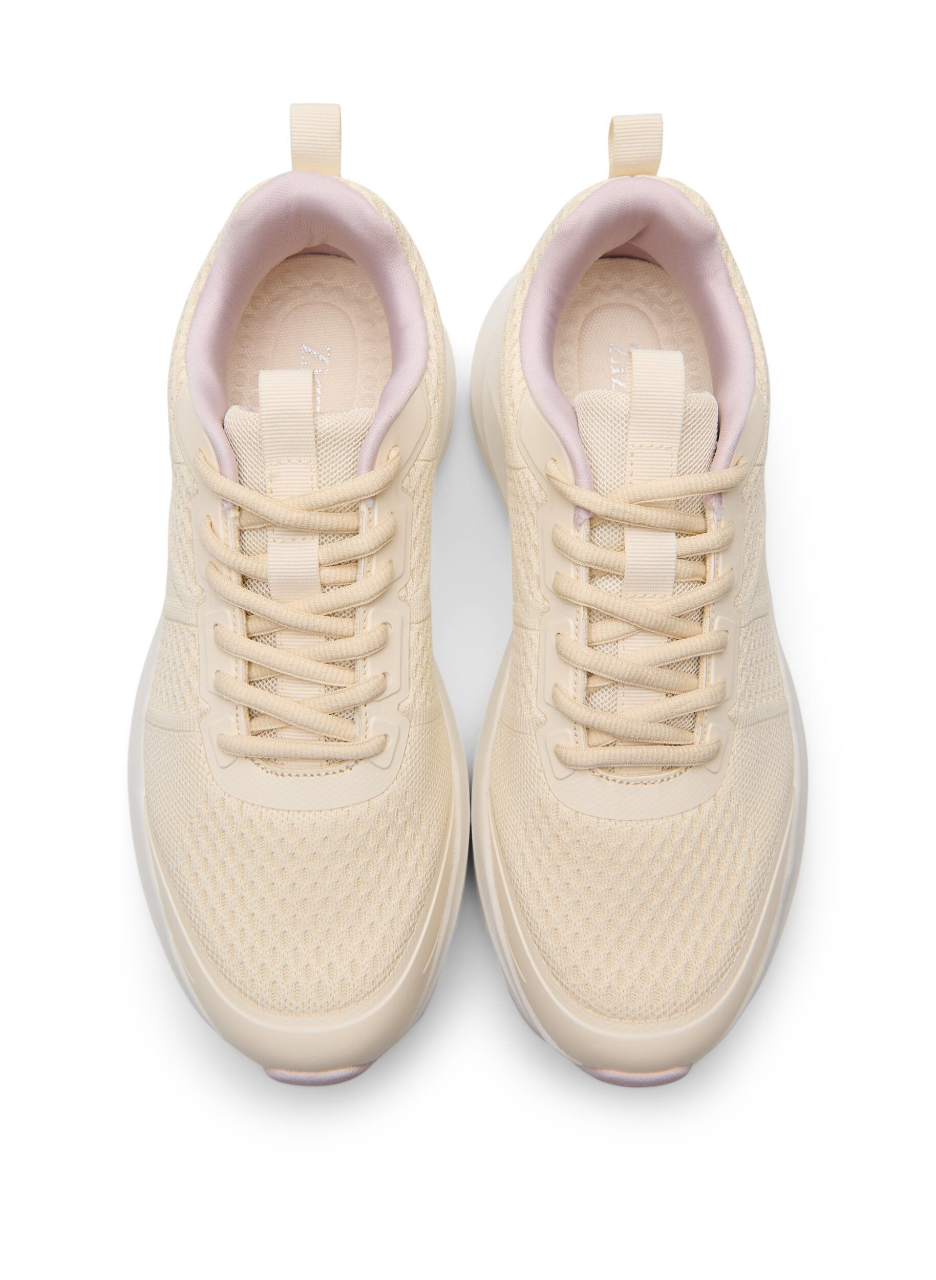 Zizzi Wide fit - Komfortsneakers med st&oslash;dabsorberende s&aring;l, Beige, Packshot image number 2