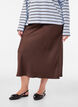 Satin midi-nederdel, Brun, Model image number 2