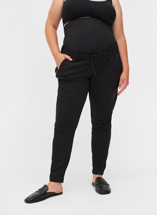 Graviditets Maddison bukser med lynlås, Black, Model image number 2