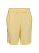 L&oslash;se shorts i bomuldsmusselin med h&oslash;j talje, Gul, Packshot image number 0