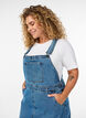 Midi denim overall-kjole, Bl&aring;, Model image number 2