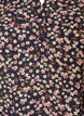 Blomstret viscosebluse med korte &aelig;rmer og smockdetaljer, Bl&aring;, Packshot image number 2