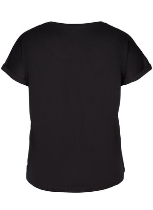 Kortærmet bomulds t-shirt med print, Black w. Arizona , Packshot image number 1