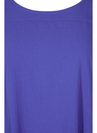 Kortærmet kjole i bomuld, Dazzling Blue, Packshot image number 2