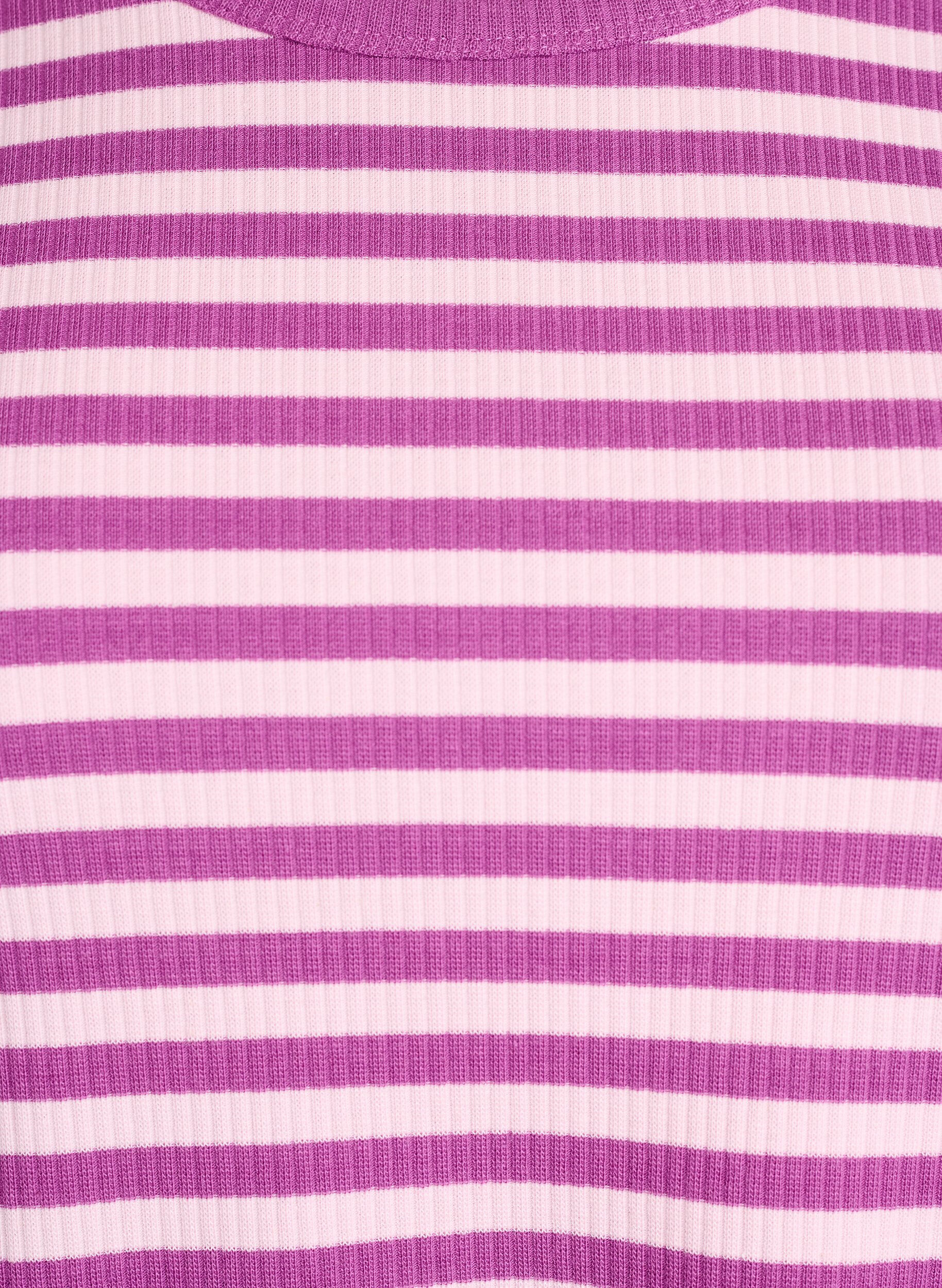ZizziStribet bluse med lange &aelig;rmer, Lilla, Packshot image number 2