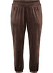 L&oslash;se bukser i velour, Brun, Packshot image number 0