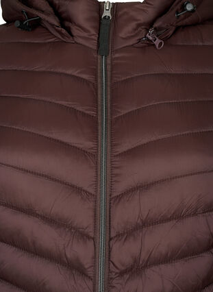 Letvægts jakke med lommer og aftagelig hætte, Black Coffee, Packshot image number 2