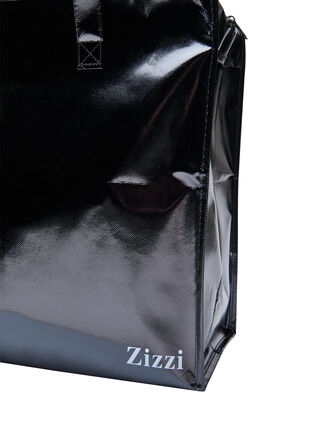 Shopping bag med lynlås, Black, Packshot image number 2