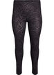 Viskose leggings med print, Sort, Packshot image number 0