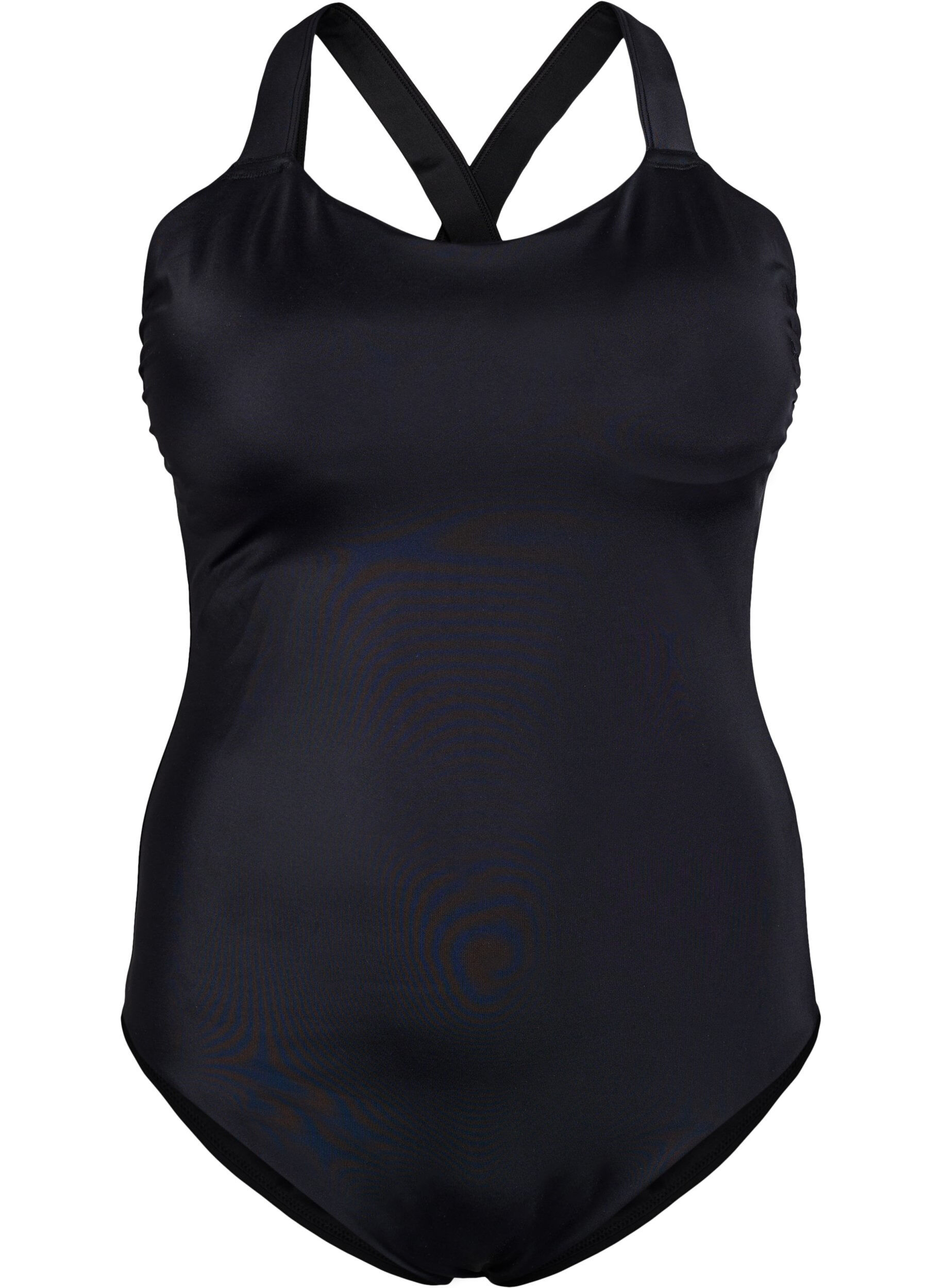 Zizzi Badedragt med krydsede stropper, Sort, Packshot image number 0