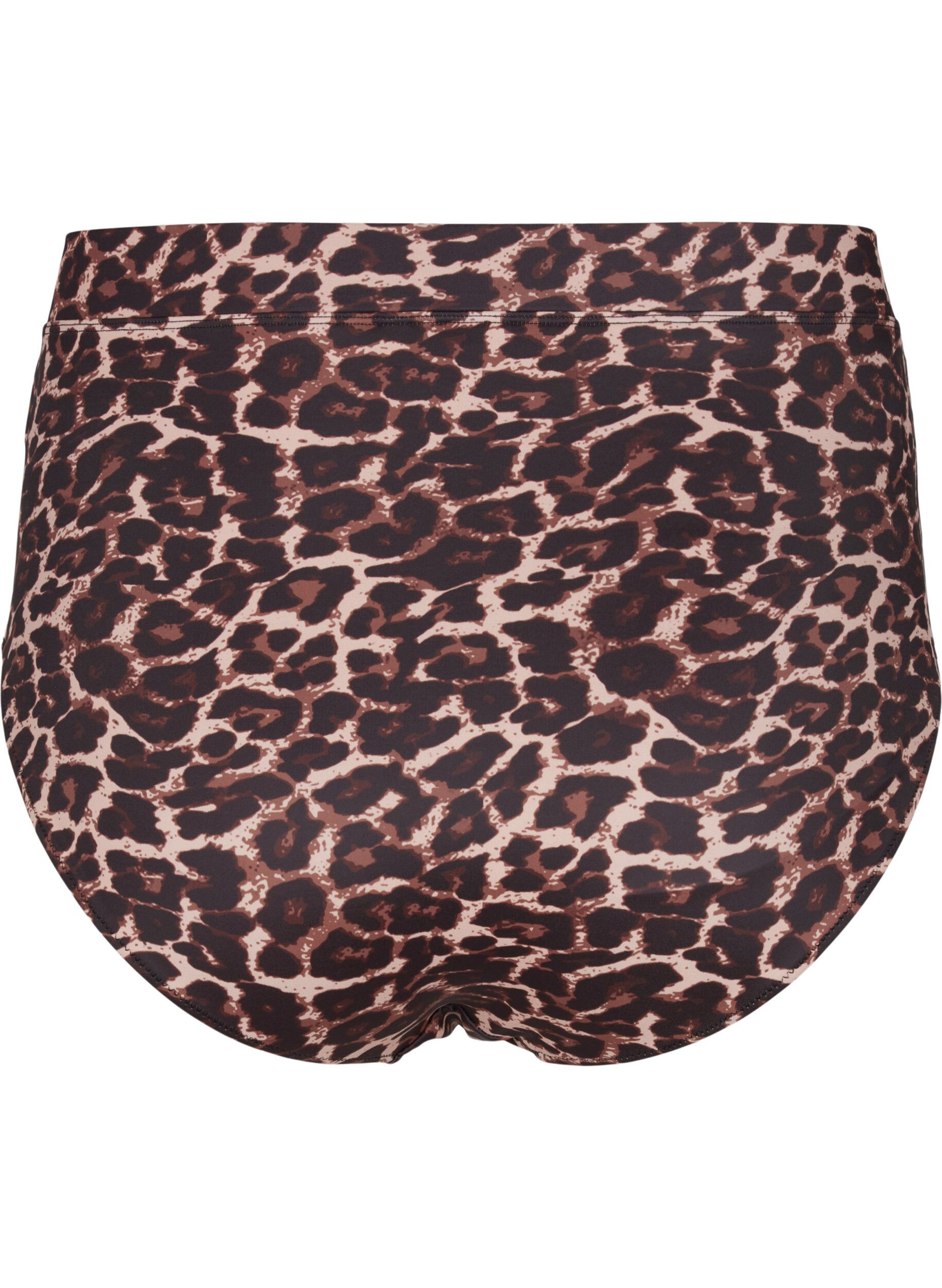 Zizzi Bikini trusser med print og h&oslash;j talje, Autentic Leopard, Packshot image number 1