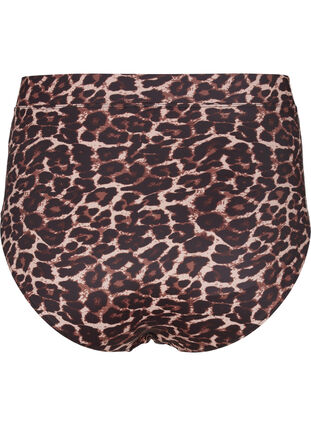 Bikini trusser med print og høj talje, Autentic Leopard, Packshot image number 1