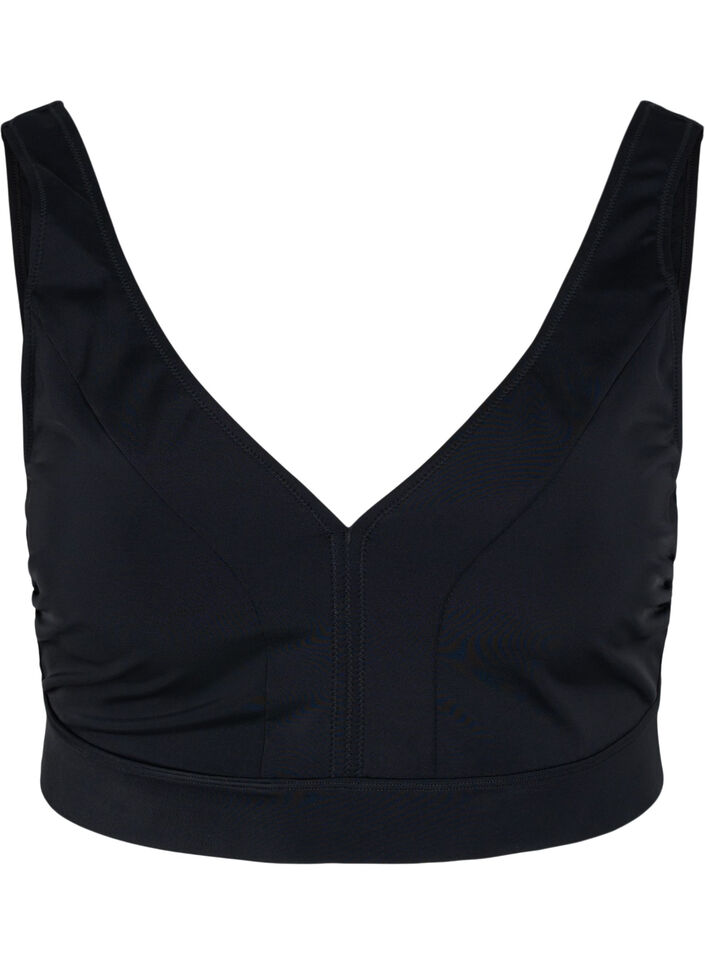 Bikini top med v-udskæring, Black, Packshot image number 0