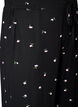 Pyjamasbukser med ribstruktur og blomsterprint, Sort, Packshot image number 2