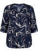 Printet bluse med 3/4 ærmer, N. Blazer Swirl AOP, Packshot image number 0