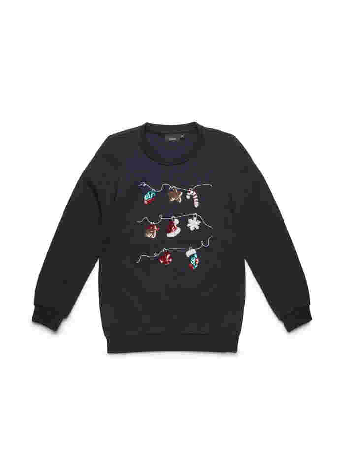 Jule sweatshirt til børn, Black Decoration, Packshot