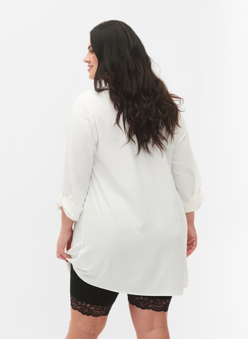 Cykelshorts med blondekant, Sort, Model image number 2