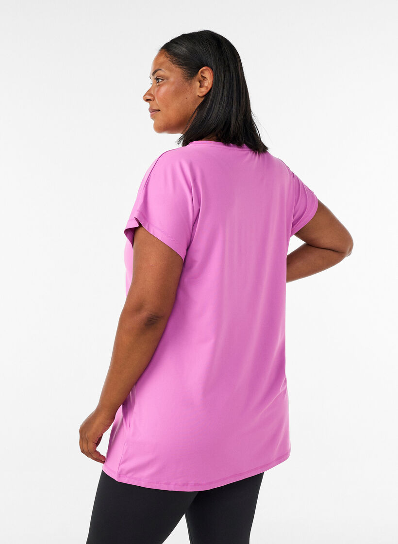 Lang tr&aelig;nings t-shirt, Lyser&oslash;d, Model image number 2