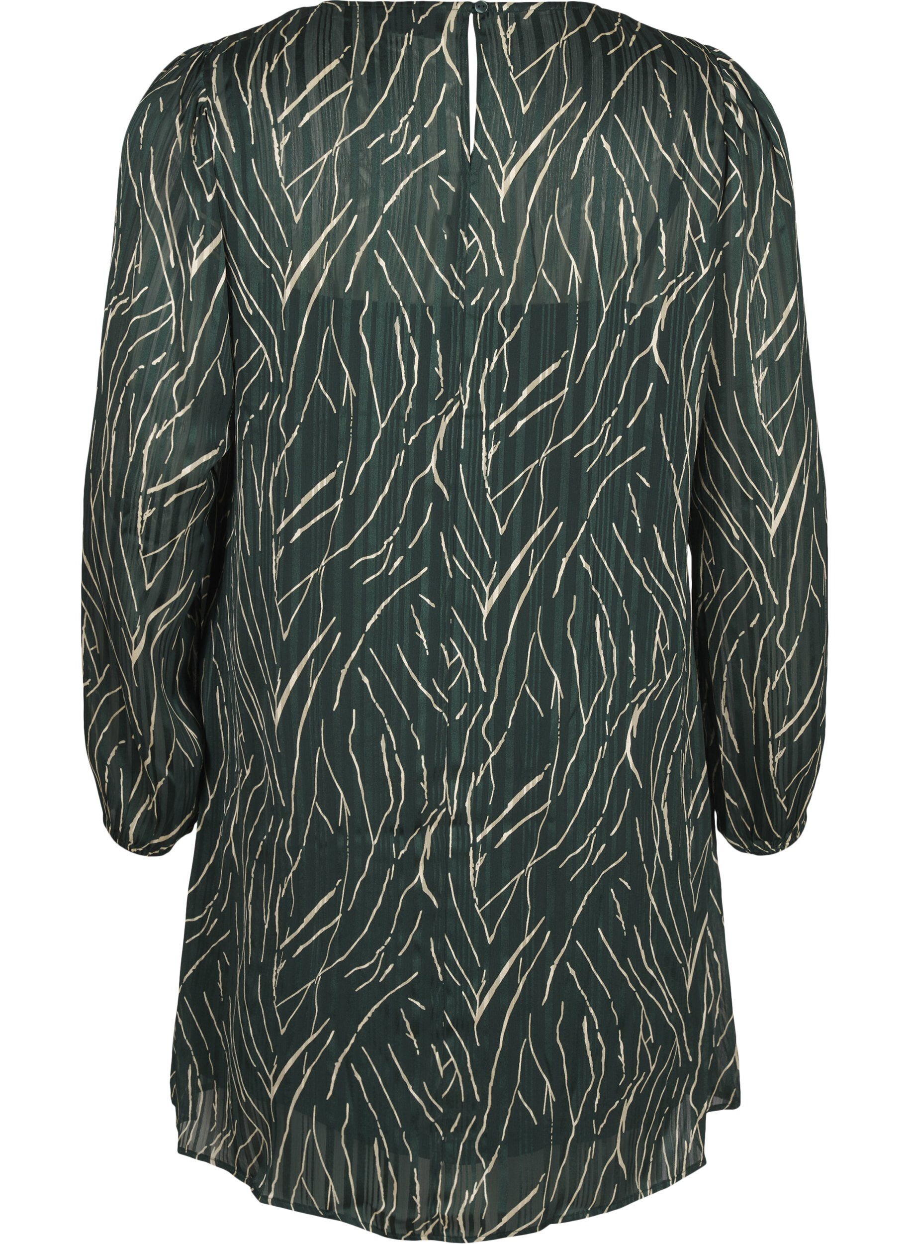 Zizzi Kort kjole med print og rund hals, Scarab Safari AOP, Packshot image number 1